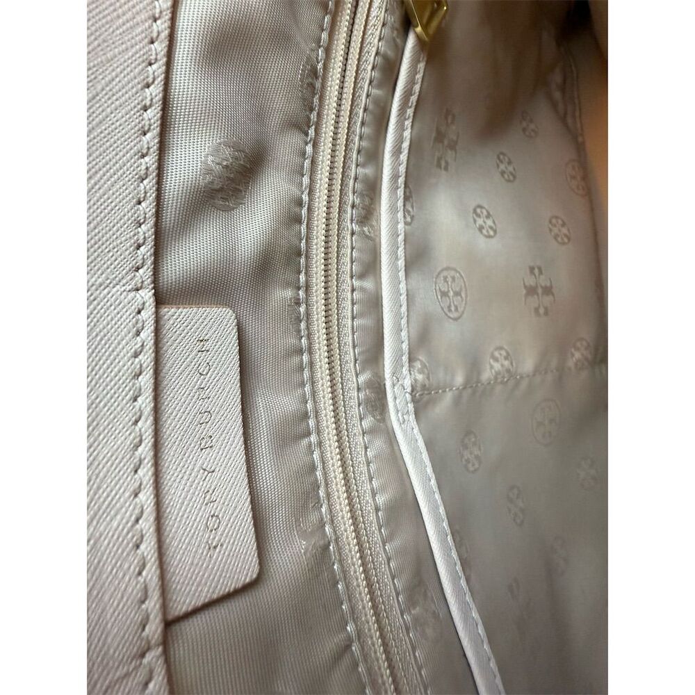 Tory Burch Women's Light Beige Leather Tote Bag Casual Saffaino  Blush beautiful - Picture 6 of 14